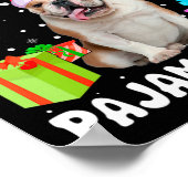 Poster Est Mon Noël Français Chien Chien Chien Pyjama Chi (Coin)