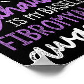 Poster Est Mon Ruban De Sensibilisation À La Fibromyalgie (Coin)