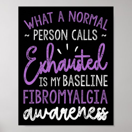 Poster Est Mon Ruban De Sensibilisation À La Fibromyalgie (Devant)