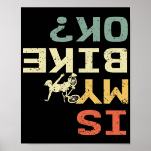 Poster Est Mon Vélo Ok Retro Funny Biker