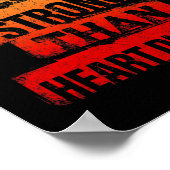 Poster Est plus fort que la maladie cardiaque Survivant d (Coin)