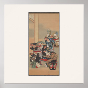 Poster Estampe sur bois de samouraï - Kuniyoshi Carré