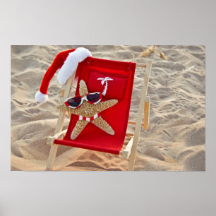Poster Estarfish de Noël sur la plage