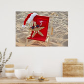 Poster Estarfish de Noël sur la plage (Cuisine)