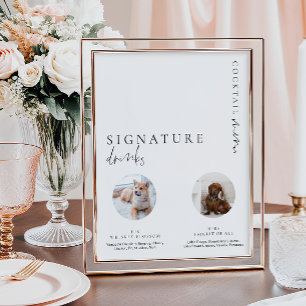 Poster Estelle Modern Minimal Photo Signature Boissons Si