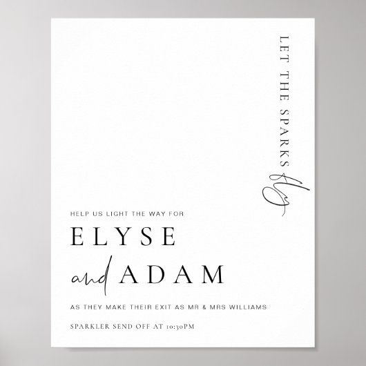 Poster Estelle Moderne Minimal Laisser Les Étincelles Vol (Devant)