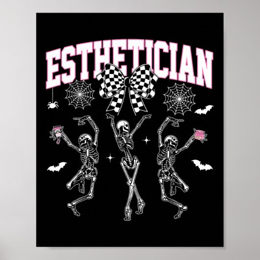 Poster Esthétique Dansant Skeleton Halloween Bow Skin The (Devant)