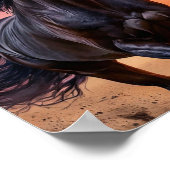 Poster Esthétique du cheval noir (Coin)