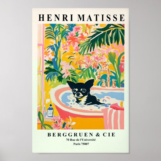 Poster esthétique du Chihuahua noir, Impression d' (Devant)