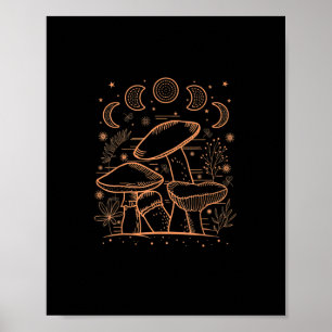 Poster Esthétique Goblincore Champignon Fungi Académie