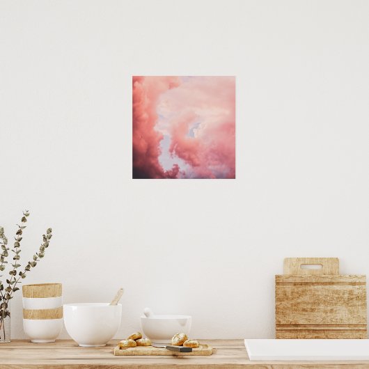Poster esthétique Orange Sky et Cloud (Cuisine)