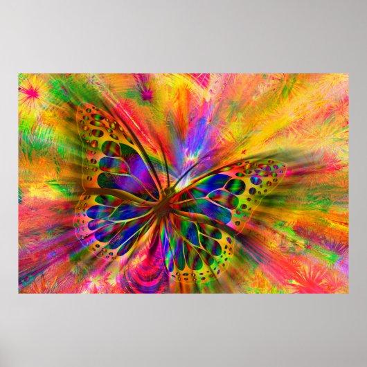 Poster Esthétique papillon d'arrangement (Devant)