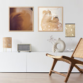 Poster Esthétique rustique avec texture Patinée beige