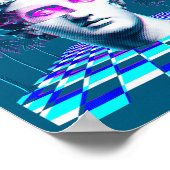 Poster Esthétique Statue Glitch Vaporwave 2016 (Coin)