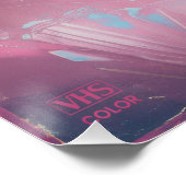 Poster esthétique synthwave rose des années 80 (Coin)
