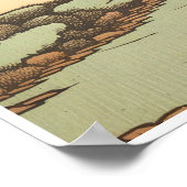 Poster Estuaire - Bois Imprimer (Coin)