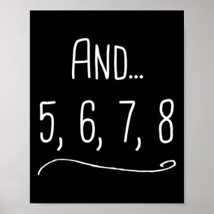 Poster Et 5 6 7 8 - Danser Drôle Enseignant Cadeau