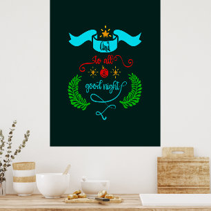 Poster Et à tous une bonne nuit de Noël, Typographie, ZSG
