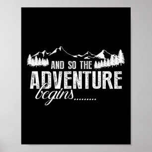 Poster Et ainsi commence l'aventure Camping Road Trip