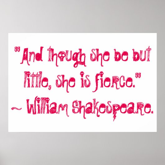 Poster "Et bien qu'elle ne soit que petite, elle est féro (Devant)