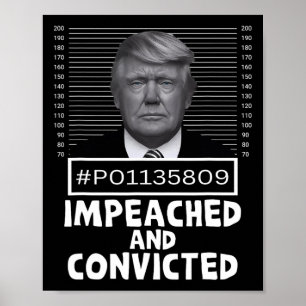 Poster Et Condamné Felon 45 Drôle Mugshot Anti Trump