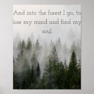 Poster Et dans la forêt, je vais