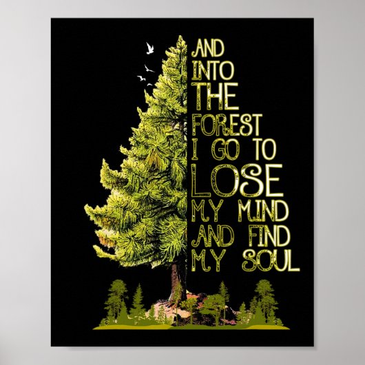 Poster Et dans la forêt, je vais perdre mon esprit et tro (Devant)