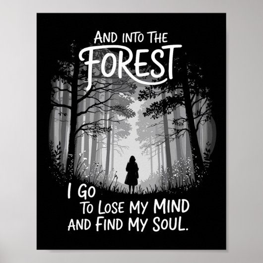 Poster Et dans la forêt, je vais pour perdre mon esprit e (Devant)