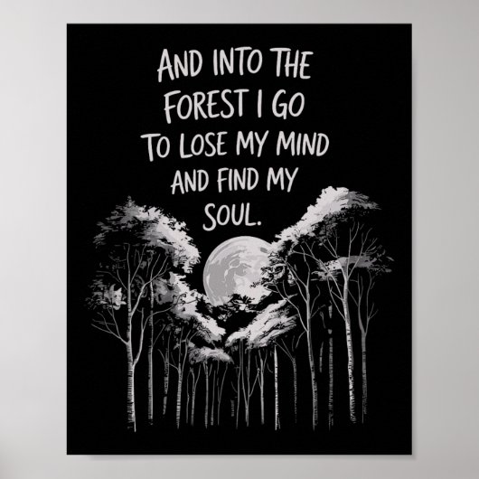 Poster Et dans la forêt, je vais pour perdre mon esprit e (Devant)