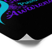 Poster Et De Pimon De Ruban Violet Semicolon Prévention D (Coin)