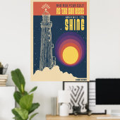 Poster et demandez-vous au lever du soleil (Bureau à domicile)