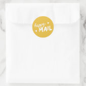 Poster et étiquette d'emballage Yellow Happy Mail (Sac)