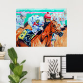 Poster Et ils ne sont pas là, course à cheval (Bureau à domicile)