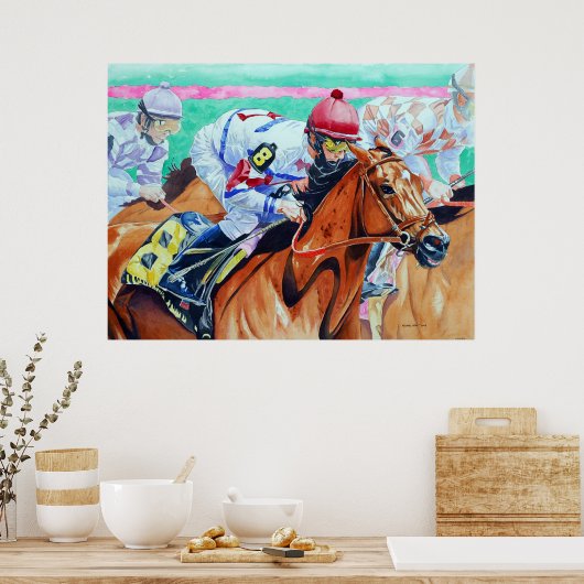 Poster Et ils ne sont pas là, course à cheval (Cuisine)