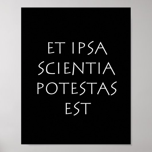 Poster Et ipsa scientia potestas est (Devant)