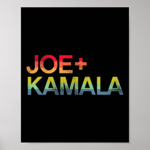 Poster Et Kamala Bold Retro Rainbow Pride Biden Harris