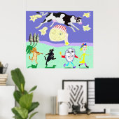 Poster Et Le Plat S'Est Éloigné Avec La Cuillère (Bureau à domicile)