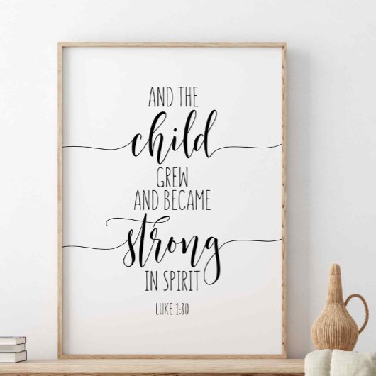 Poster Et L'Enfant A Grandi, Luc 1:80