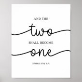 Poster Et Les Deux Deviendront Un, Éphésiens 5:31 (Devant)