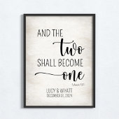 Poster Et les deux deviendront un Mur Art Personnalisé