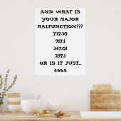 POSTER ET QUELLE EST VOTRE MAJOR MALFUNCTION? ?, 737.3091 (Cuisine)