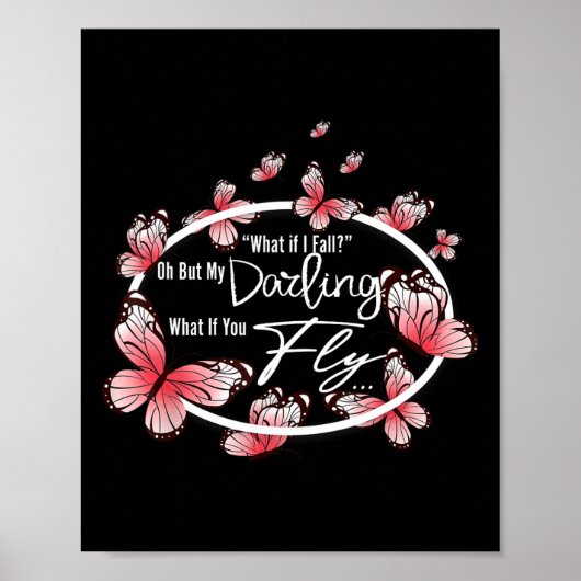 Poster Et Si Je Tombe Oh Mignonne Automne Thanksgiving (Devant)