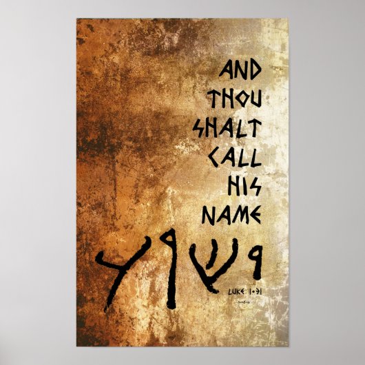 Poster ... et tu appelleras Son Nom 'Yeshua' (Devant)