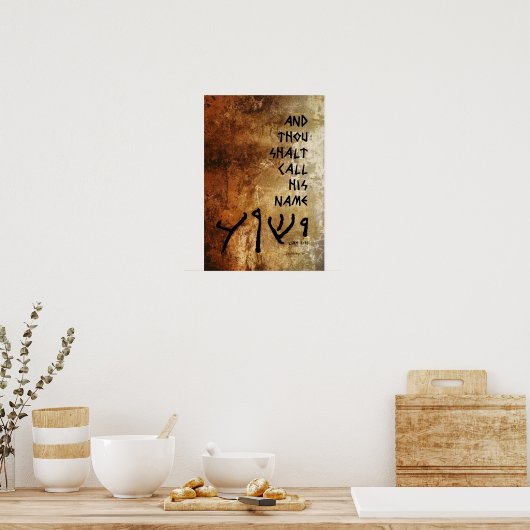 Poster Et Tu Devras Appeler Son Nom Yeshua (Cuisine)