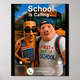 Poster Et Tung Tung Tung Sahur Retour à l'école Appelle