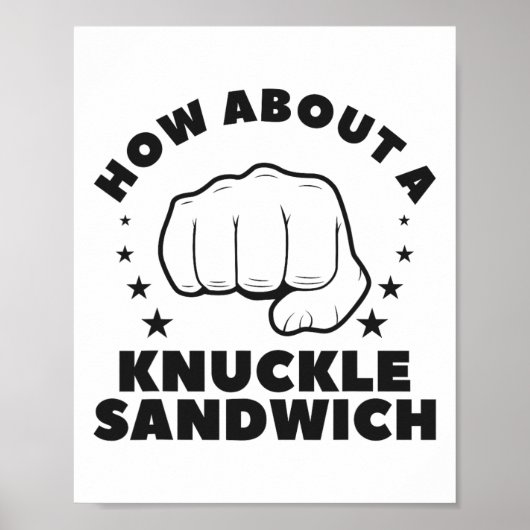 Poster Et Une Boîte De Boxe À Sandwich Knuckle (Devant)