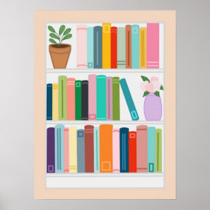 Poster Étagère colorée