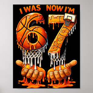 Poster Était 6 7 anniversaire basketball 6 7 mème 7ème an