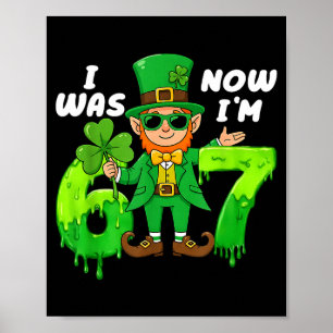Poster Était 6 7 lutin jour de la saint patrick 7e annive