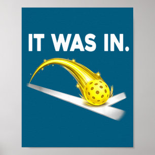 Poster Était-ce un jeu de pickleball humour sportif